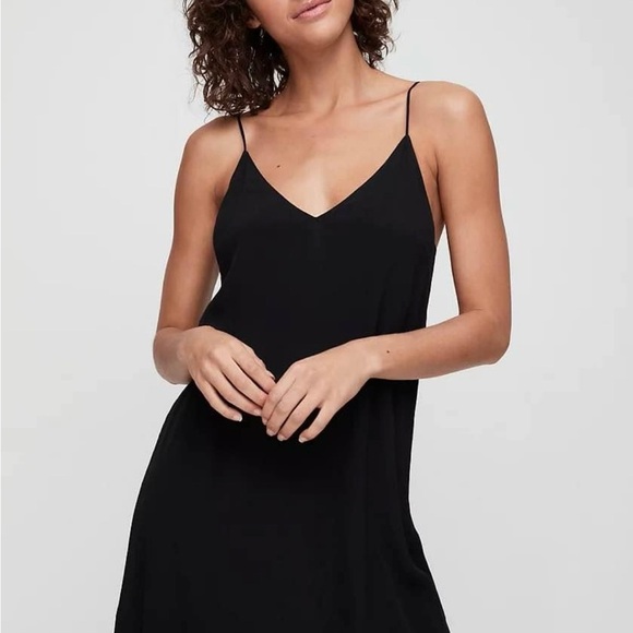 WILFRED Aritzia Elegant Black Slip Dress - Picture 5 of 9